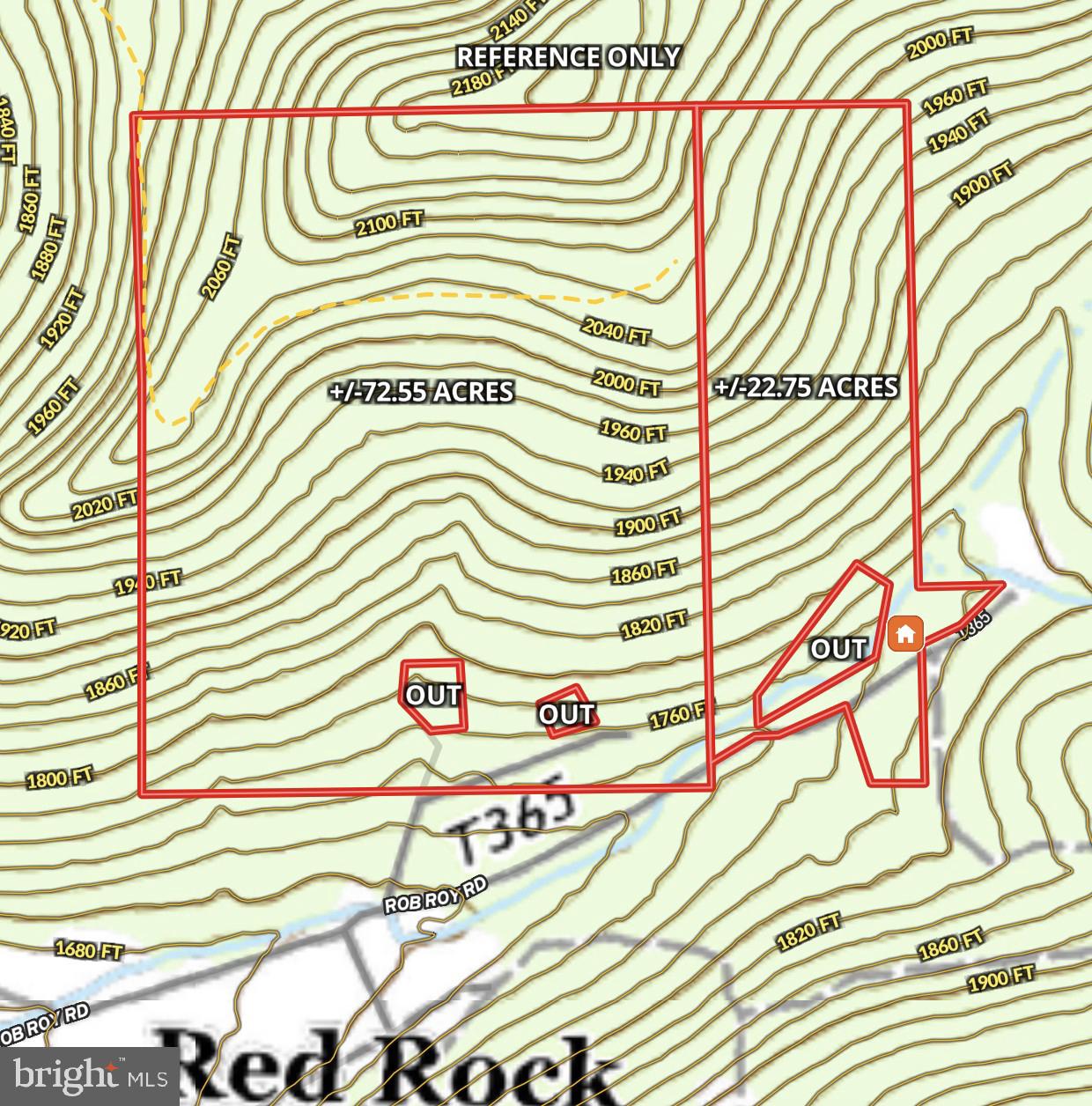 111 Rob Roy Road Bradford, PA 16701 - Photo 40 of 41 Topographic map of Red Rock area.