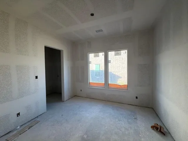 an empty room with a window