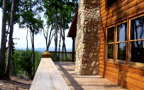 3 Misty Mountain Lane Blue Ridge, GA 30513 - Photo 1 of 1 a view of balcony with wooden floor and fence