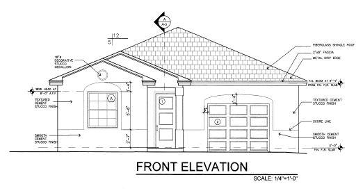 360 Reigle Avenue Delray Beach, FL 33444 - Photo 1 of 12 360 Reigle Model A Front Elevation Enlar