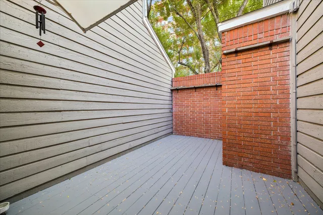 a view of wooden door