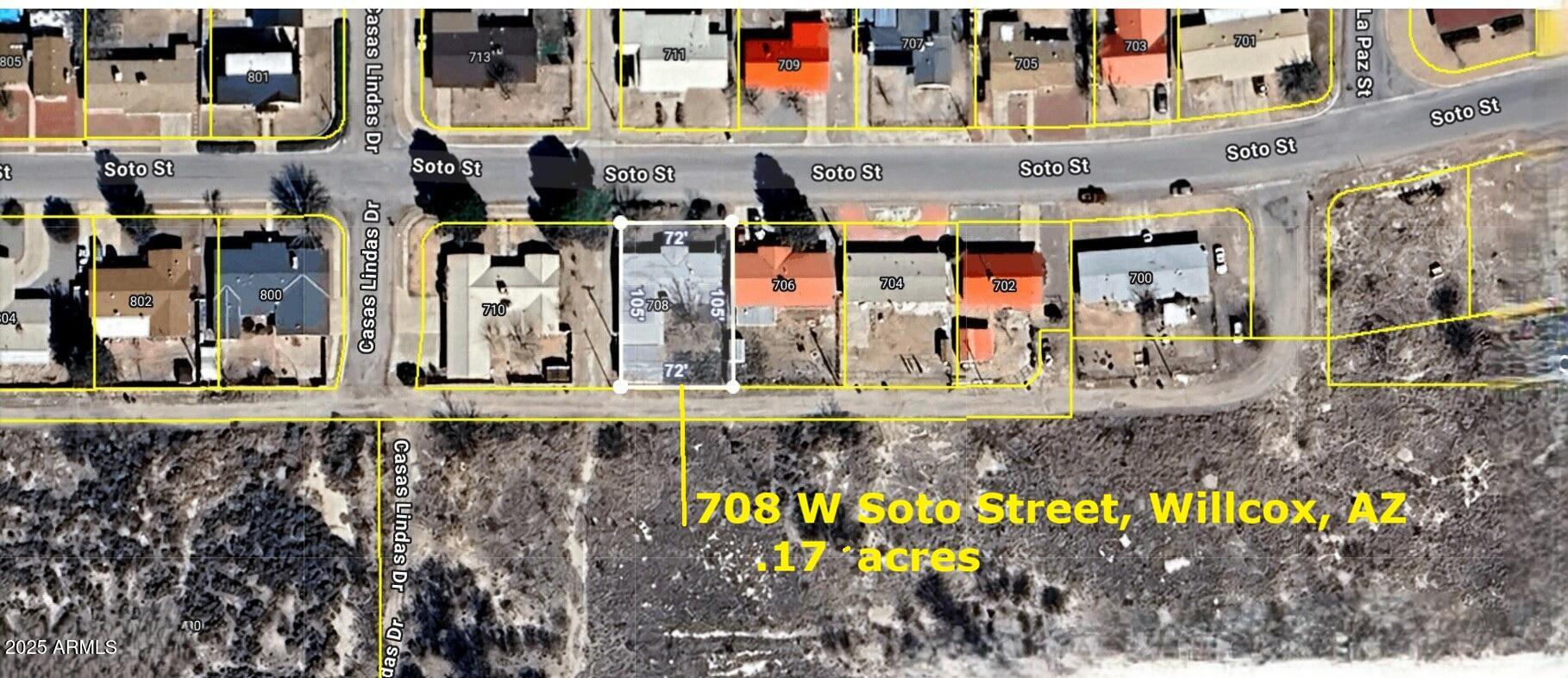 708 West Soto Street Willcox, AZ 85643 - Photo 30 of 30 parcel dimensions