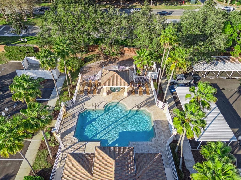 13560 Turtle Marsh Loop, Unit 21 Orlando, FL 32837 - Photo 27 of 30 a view of a yard with plants and a bench