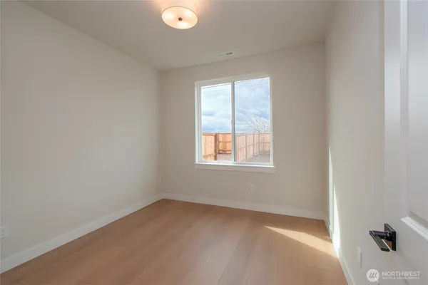 an empty room with a window