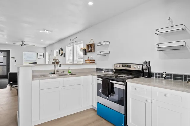 an aerial view of multiple house