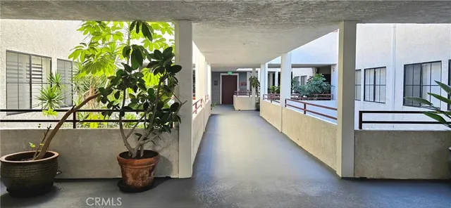 a view of a potted plants in front of a house