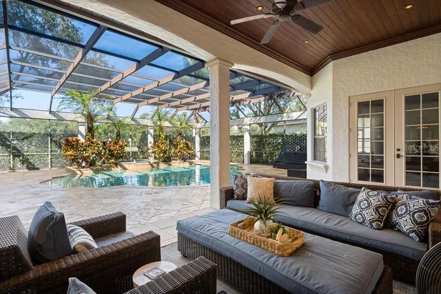 a view of a house with a swimming pool