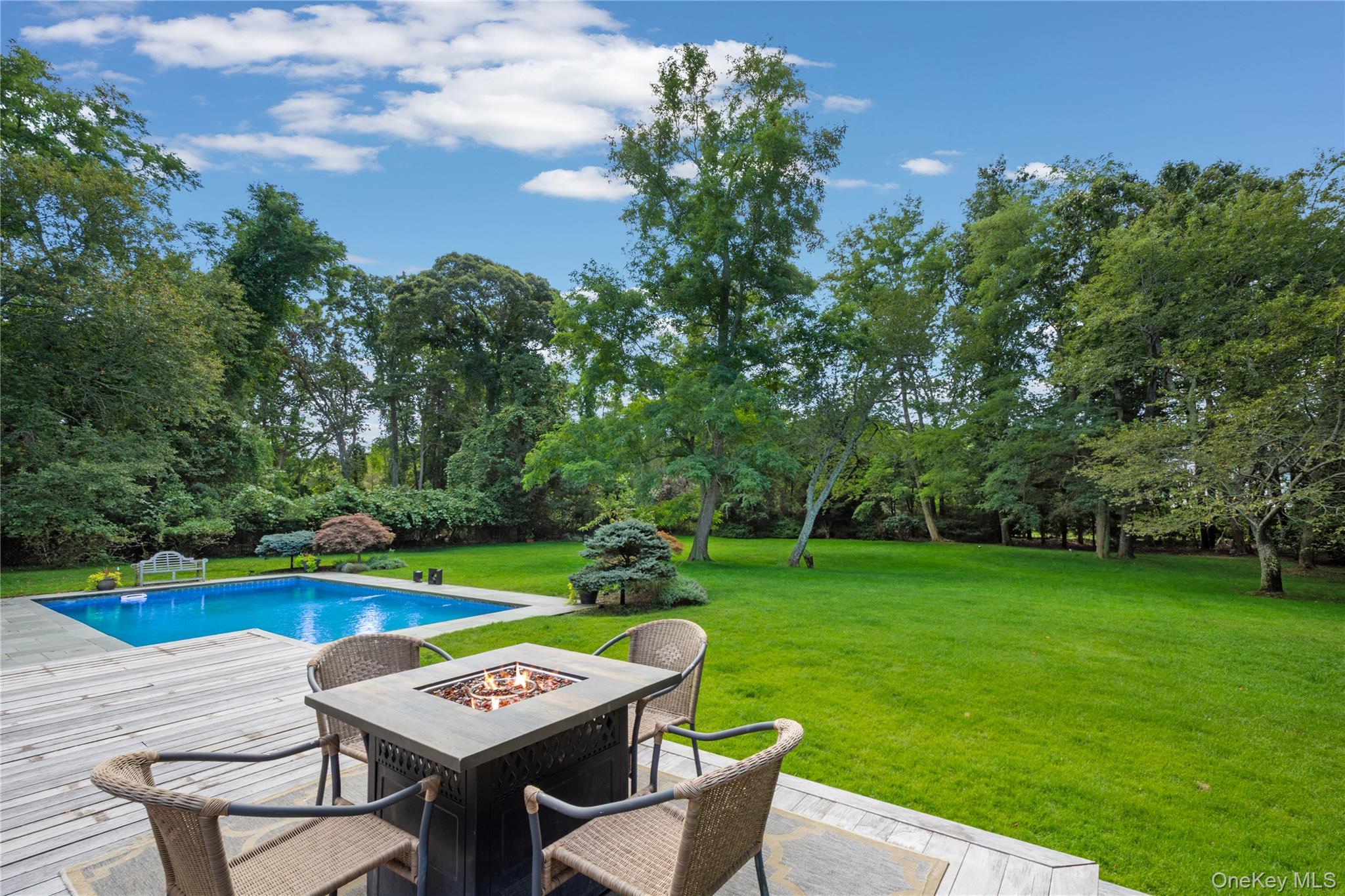 12 Fish Cove Road Southampton, NY 11968 - Photo 4 of 25 a view of a chairs and table in a garden
