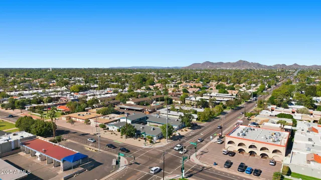 an aerial view of a city