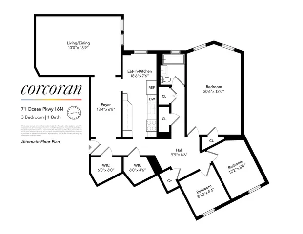 $1,125,000 | 71 Ocean Parkway, Unit 6N | Windsor Terrace