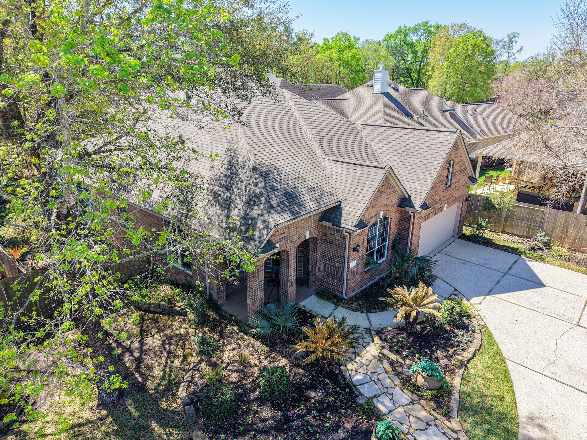 7 Sovereign Way Conroe, TX 77384 - Photo 21 of 31 a aerial view of a house with a yard