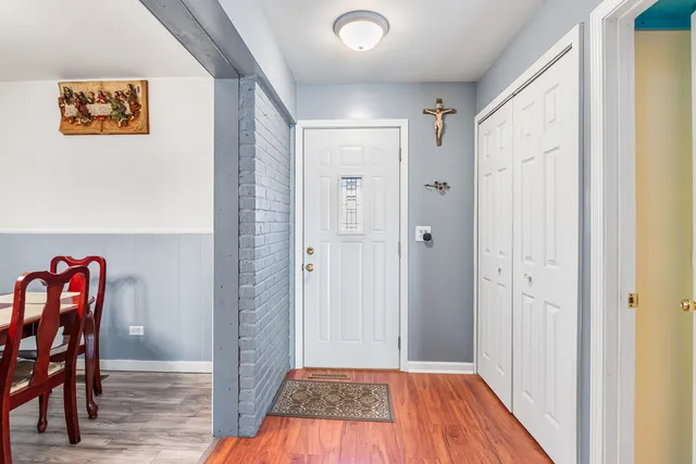 a view of a hallway and interior of the house