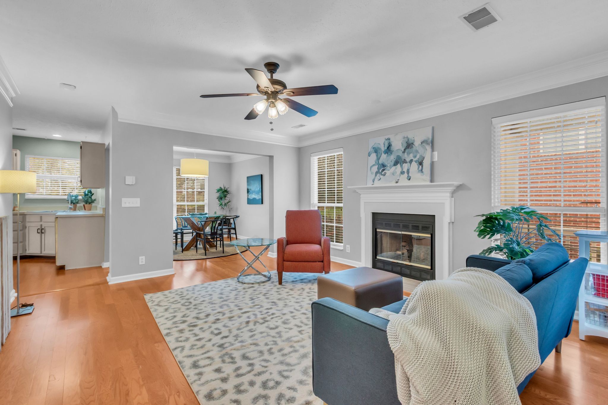 505 Hollyhock Way Franklin, TN 37064 - Photo 4 of 28 a living room with furniture and a fireplace