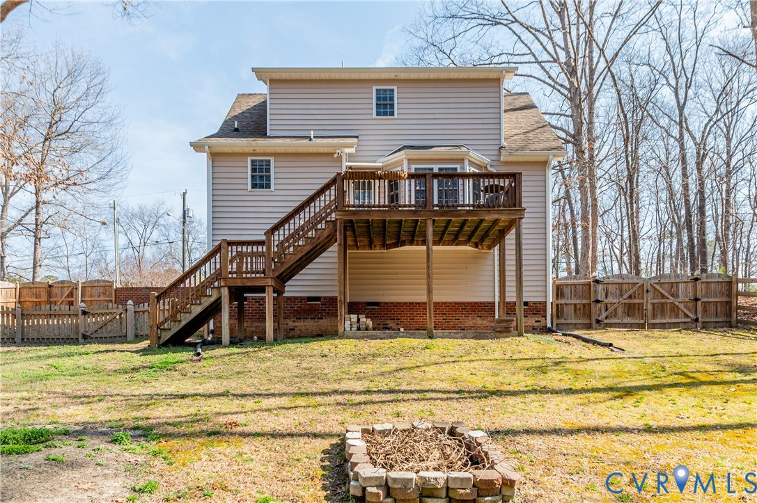 2949 Mountclair Road Chester, VA 23831 - Photo 23 of 30 Deck and concrete patio. Walk-in partial basement.