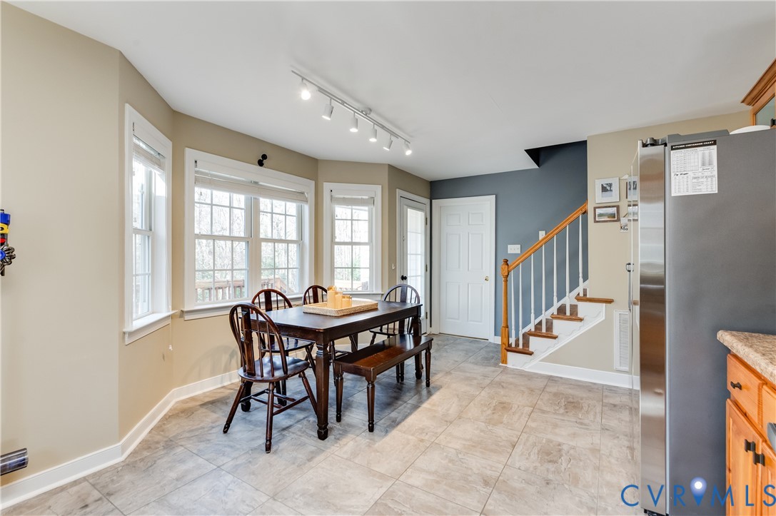 2949 Mountclair Road Chester, VA 23831 - Photo 3 of 30 Dining area of the kitchen. Powder room is at base
