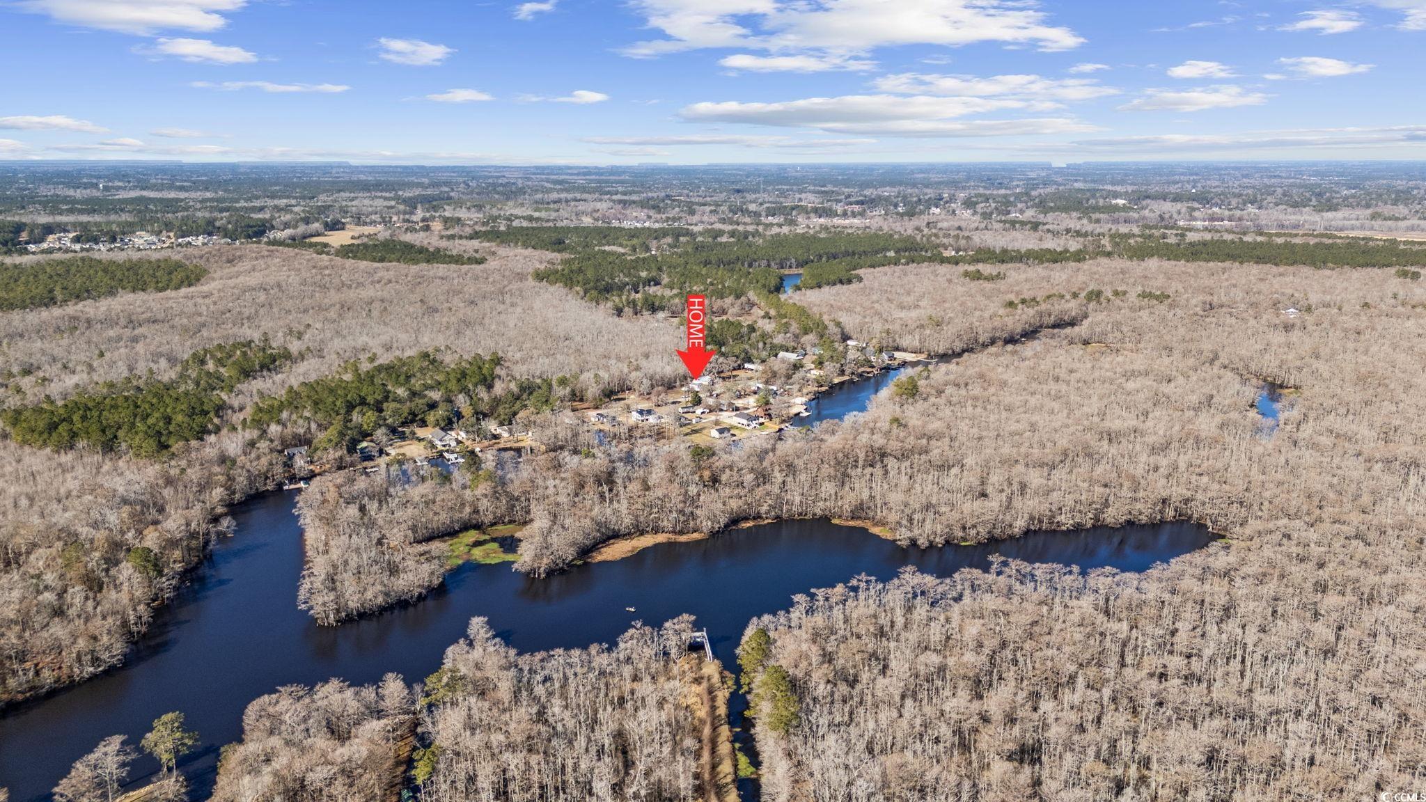 5078 Pitch Landing Road Conway, SC 29527 - Photo 28 of 31 Drone / aerial view featuring a water view