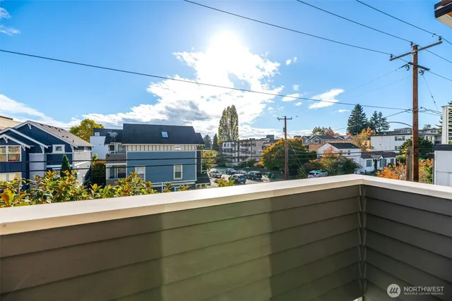 a view of a building from a window