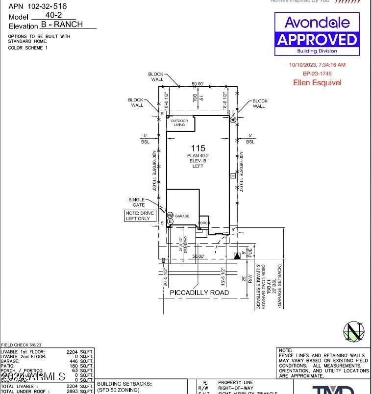 10219 West Piccadilly Road Avondale, AZ 85392 - Photo 2 of 4 plot map