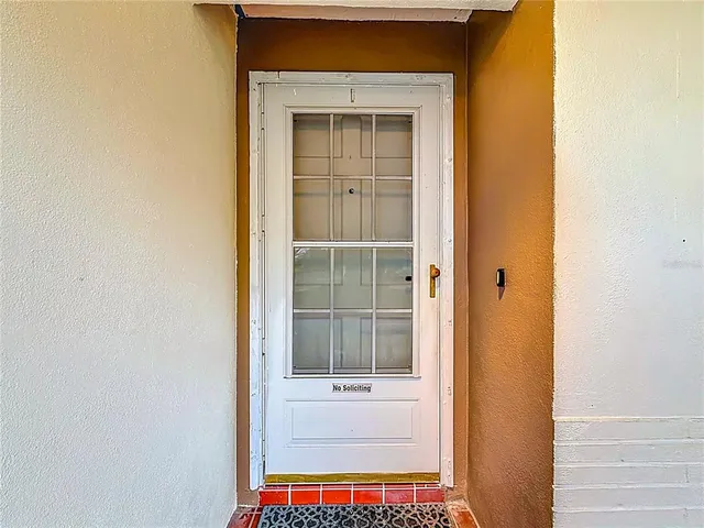 a view of front door