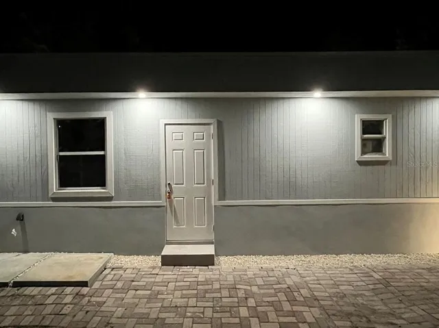 a view of a door of the house