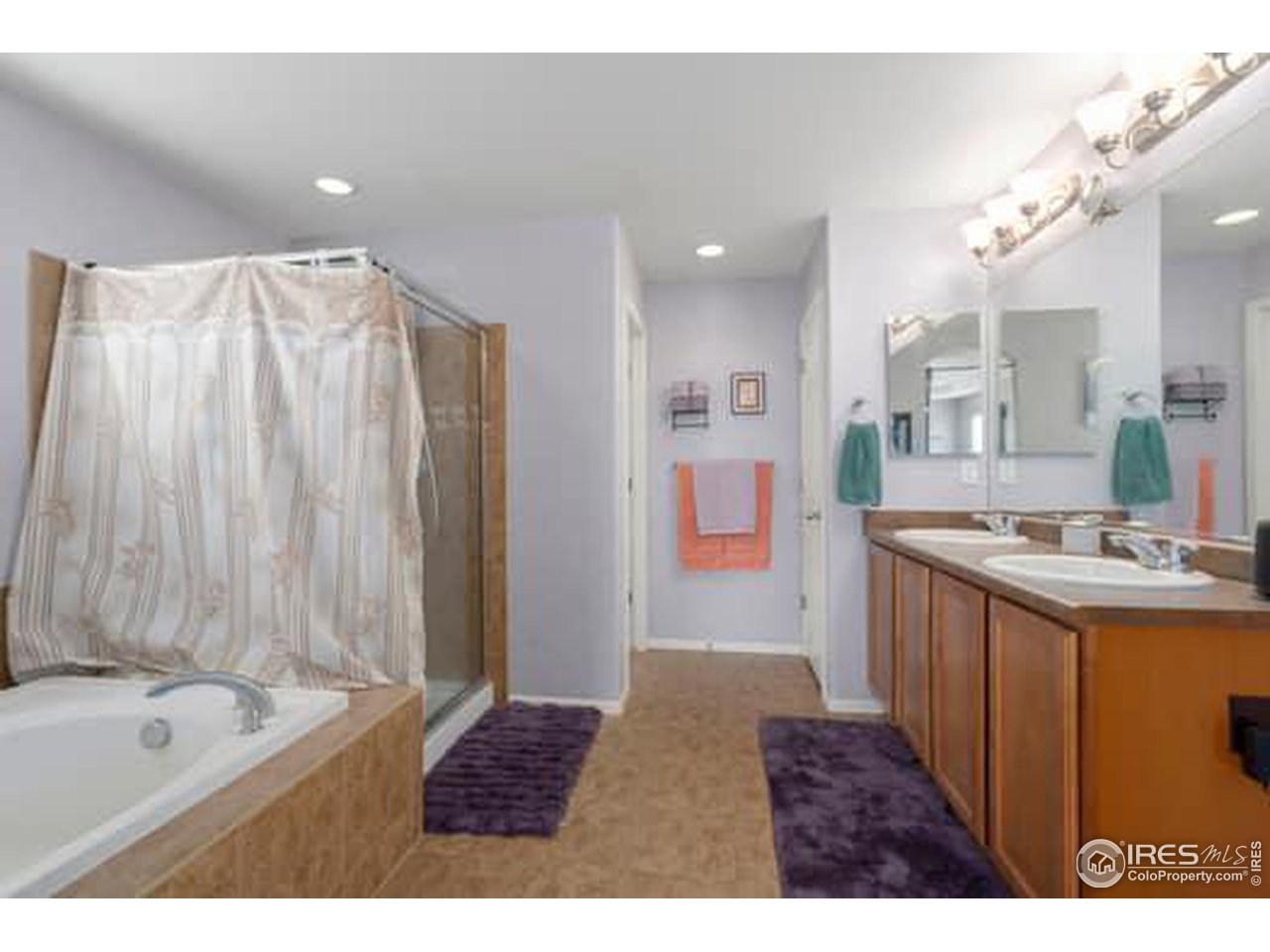 1545 Edenbridge Drive Windsor, CO 80550 - Photo 14 of 28 a bathroom with a sink a mirror and a bathtub