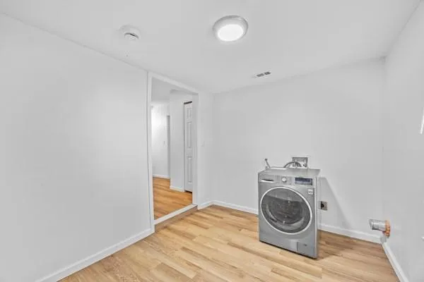 a room with a washer and dryer
