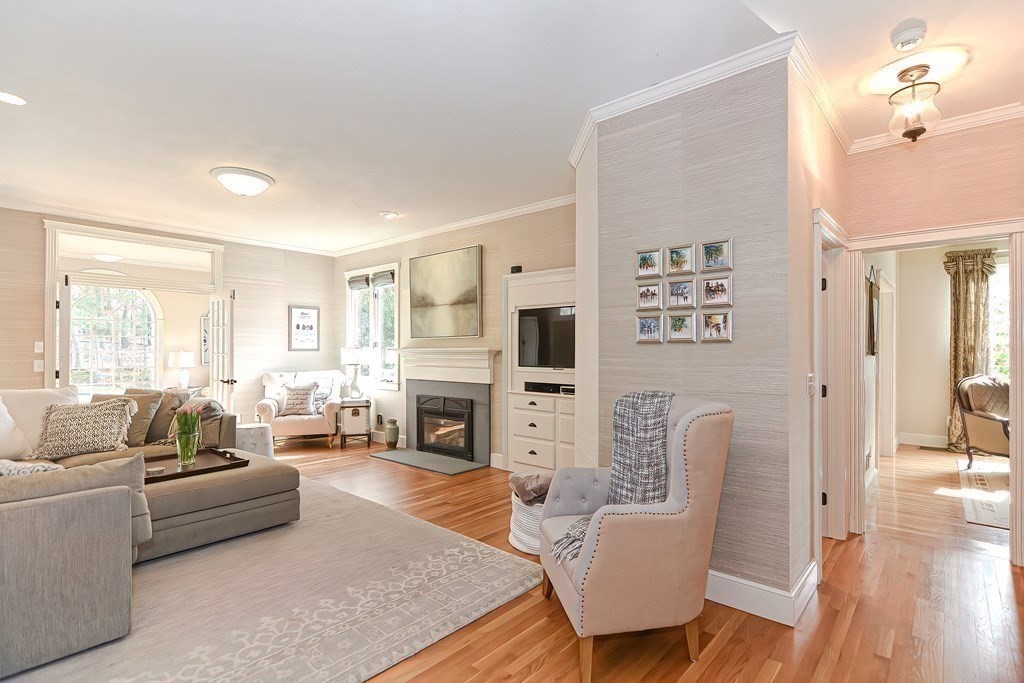 17 Elizabeth Road Hopkinton, MA 01748 - Photo 13 of 40 a living room with furniture fireplace and a table