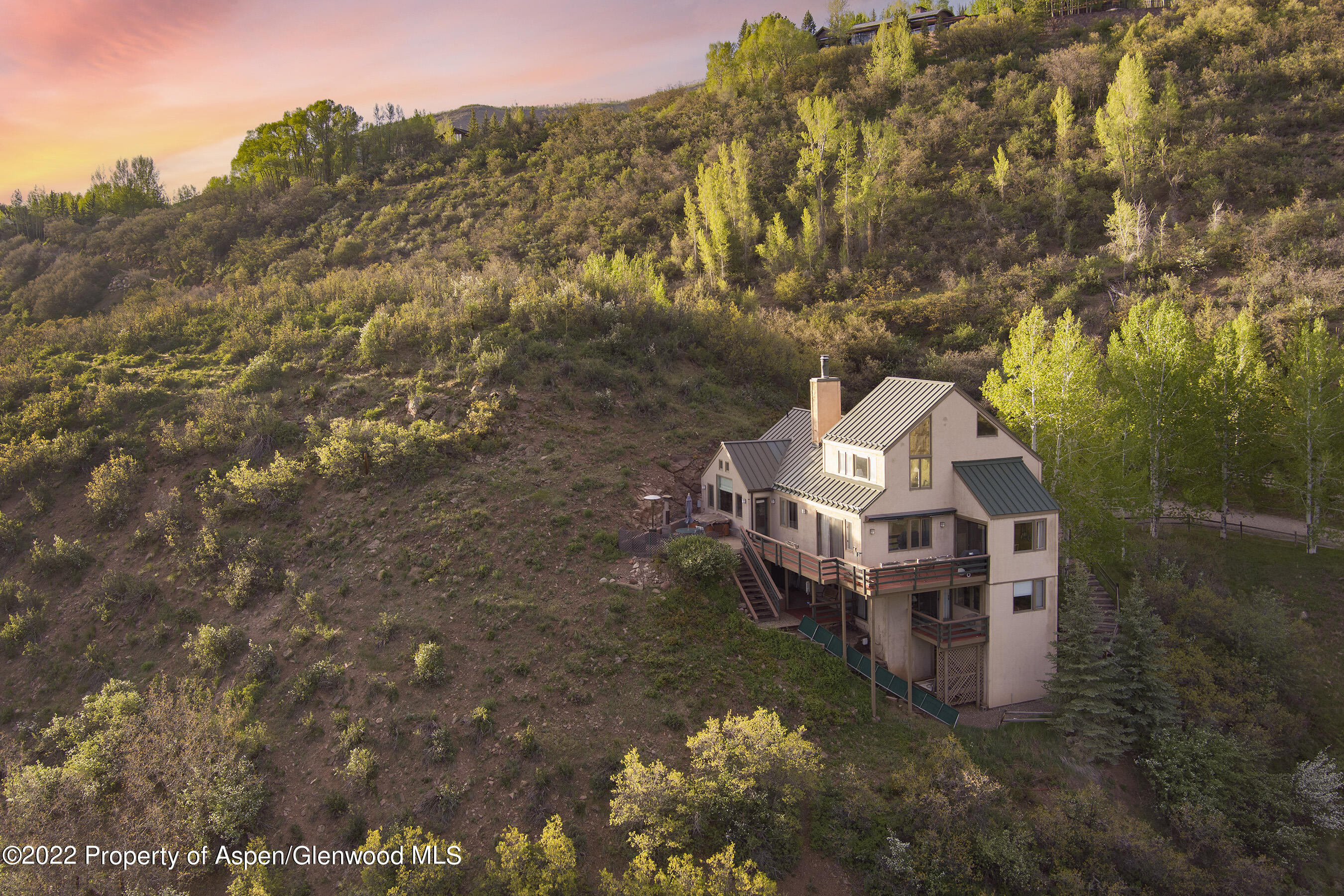 376 Draw Drive Aspen, CO 81612 - Photo 32 of 34 a aerial view of a house with a yard