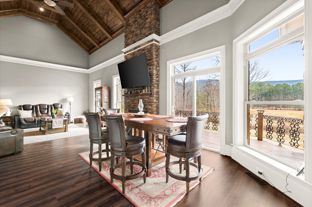 456 East Valley Road Northeast Rydal, GA 30171 - Photo 44 of 98 a view of a dining room with furniture window and wooden floor