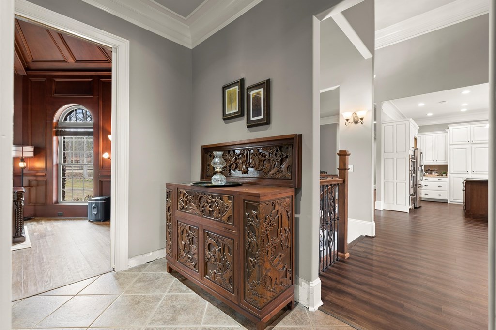 456 East Valley Road Northeast Rydal, GA 30171 - Photo 68 of 98 a view of a hallway with entryway wooden floor and front door