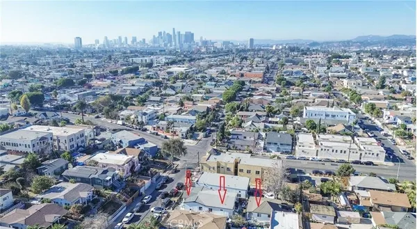 an aerial view of a city