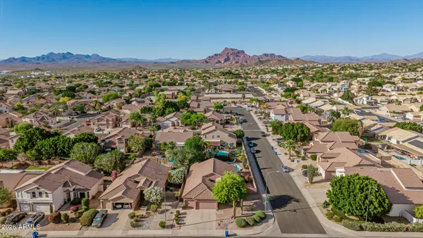 an aerial view of a city
