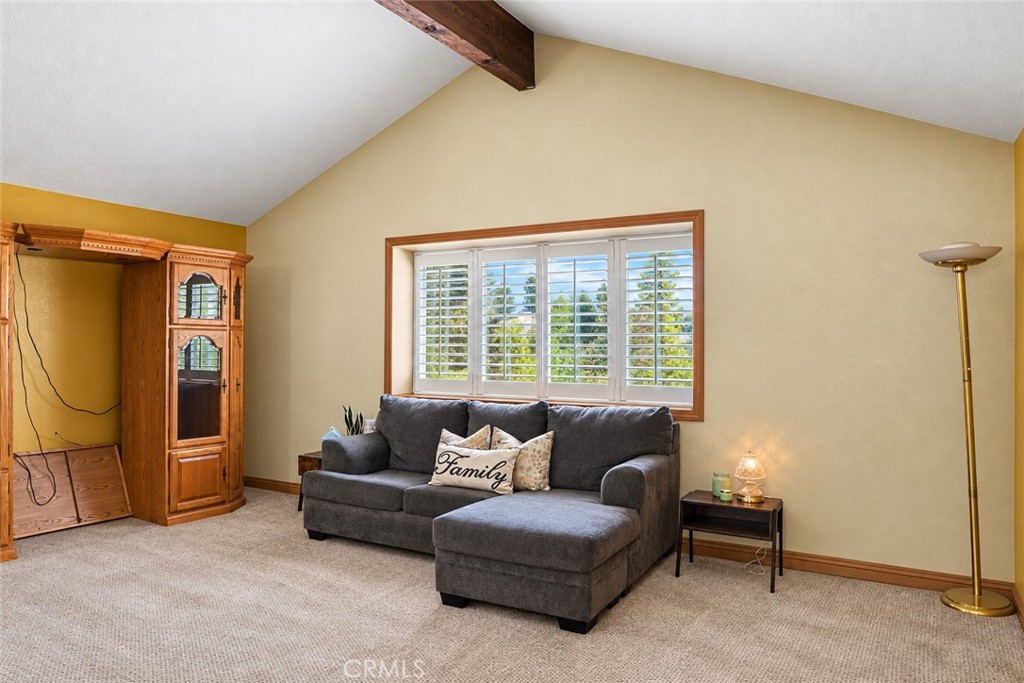 2164 North Date Avenue Rialto, CA 92377 - Photo 8 of 20 Spacious living room with vaulted ceiling, plantation shutters and flexible gathering space.