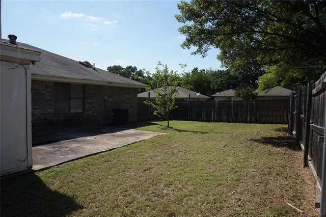 a backyard of a house