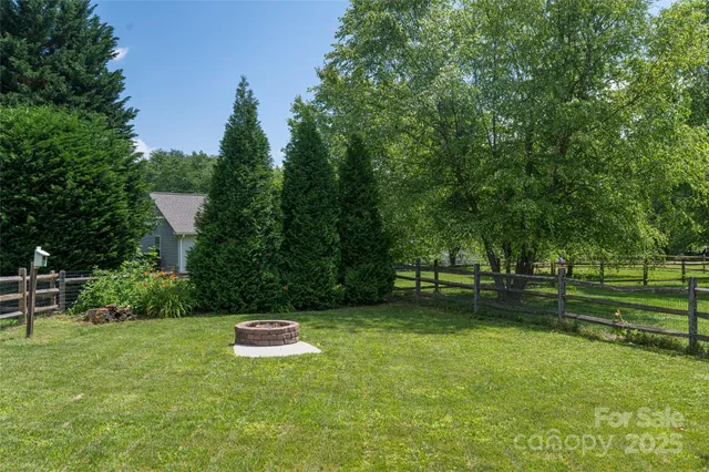 a view of a backyard with a garden