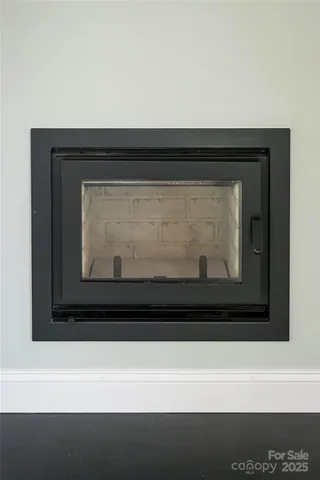 a close view of fireplace