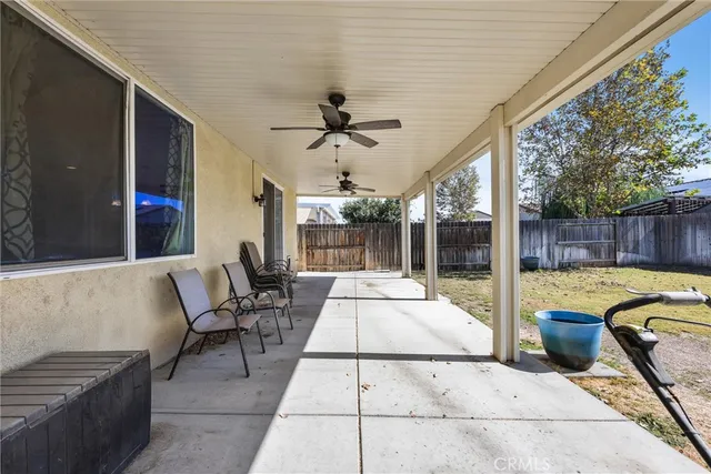 a view of swimming pool with seating space