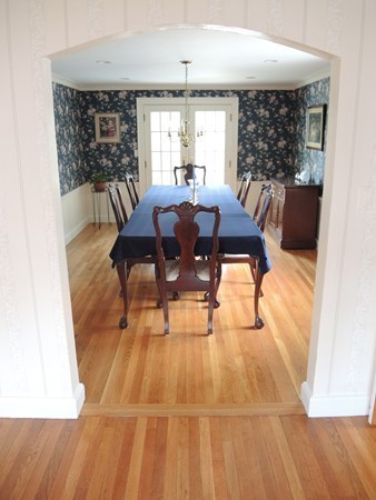 90 Elmwood Road Needham, MA 02492 - Photo 5 of 20 a view of a dining room with furniture and window