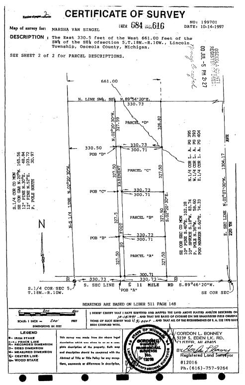 22440 11 Mile Road Reed City, MI 49677 - Photo 16 of 16 11survey 1
