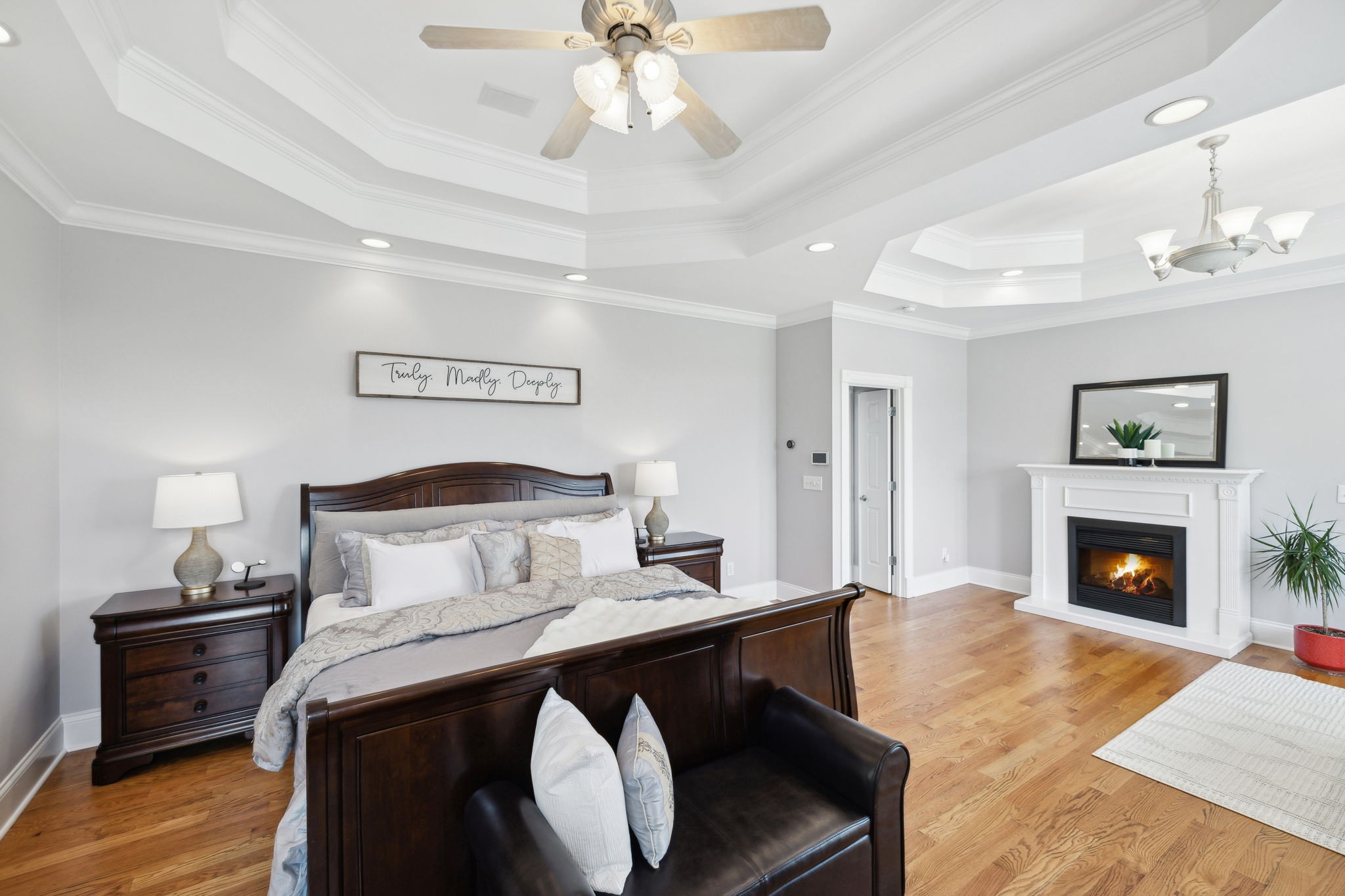 1546 Hudson Road Madison, TN 37115 - Photo 22 of 77 a bedroom with a bed and a fireplace