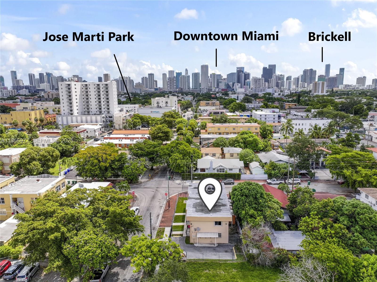 502 Southwest 13th Avenue Miami, FL 33135 - Photo 11 of 48 an aerial view of a city with lots of residential buildings