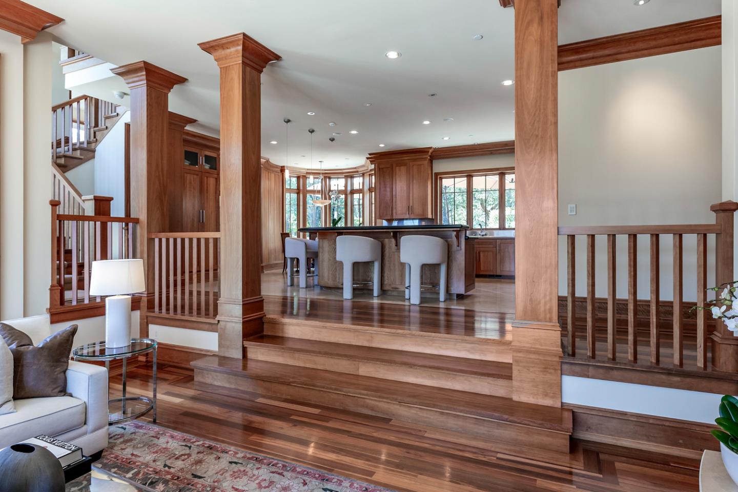 1 Redberry Ridge Portola Valley, CA 94028 - Photo 14 of 59 a view of a living room and wooden floor