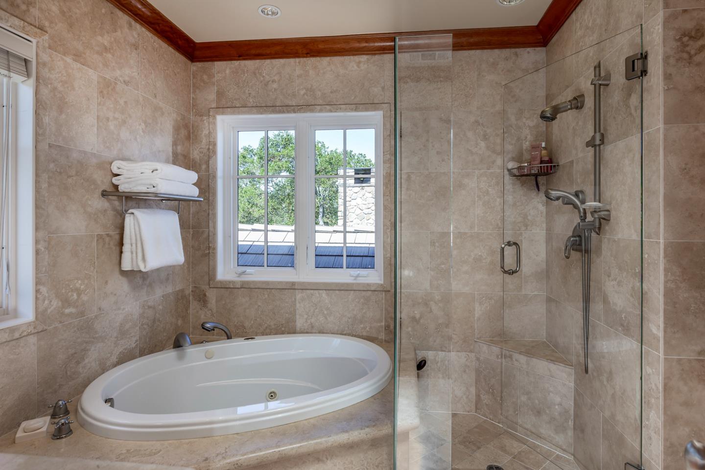1 Redberry Ridge Portola Valley, CA 94028 - Photo 28 of 59 a bathroom with a sink and a window
