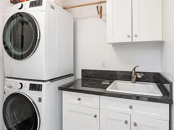 331 Sherman Road Santa Barbara, CA 93103 - Photo 12 of 18 a close view of a sink and washer and dryer
