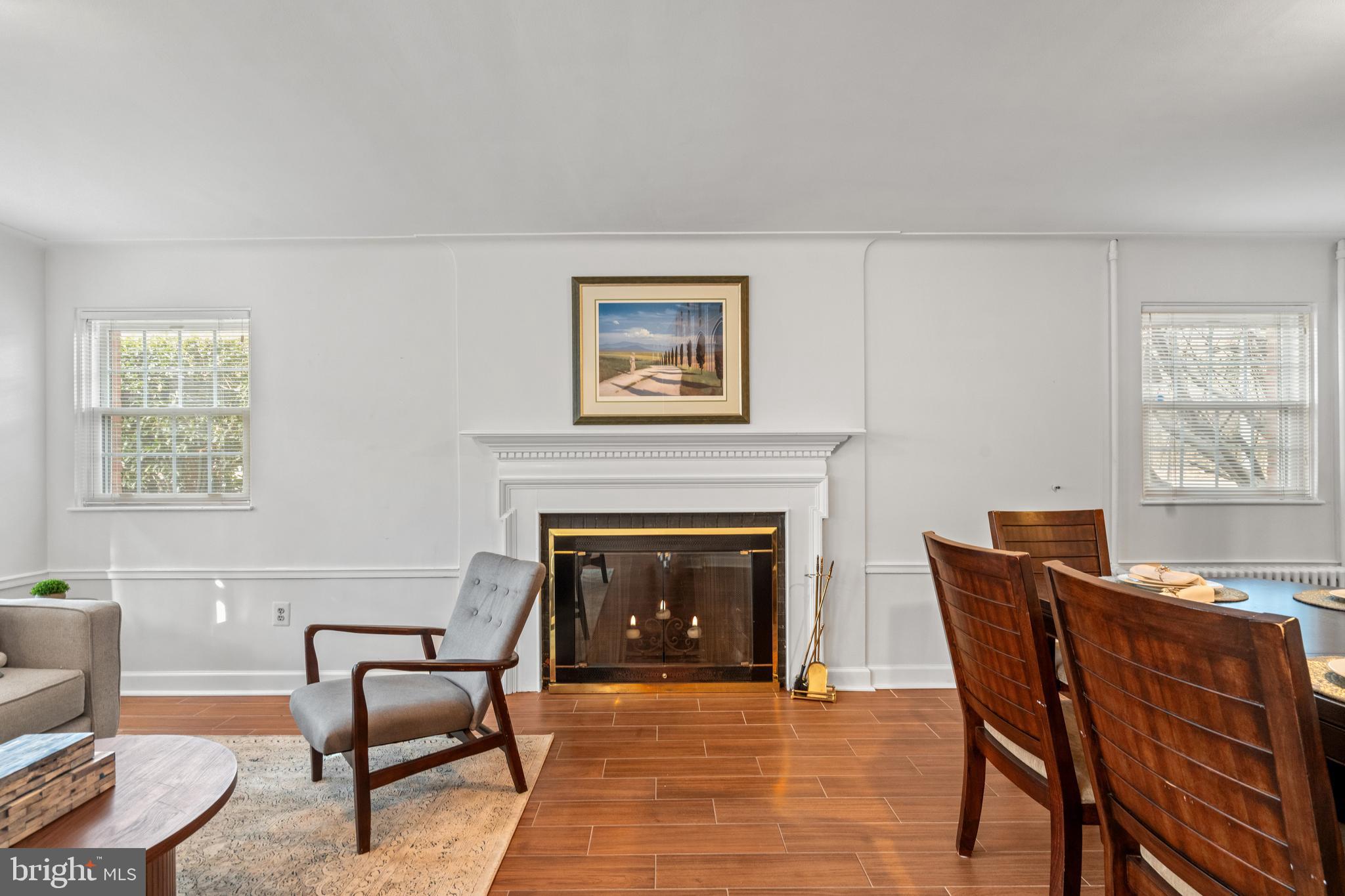 3214 19th Road North Arlington, VA 22201 - Photo 19 of 44 Family Room/Dining Room Wood-Burning FIreplace