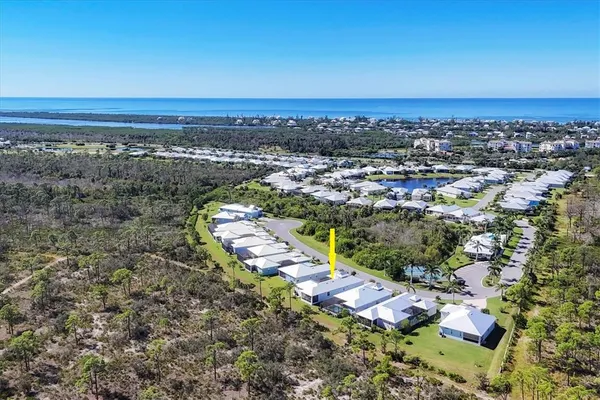 an aerial view of multiple house