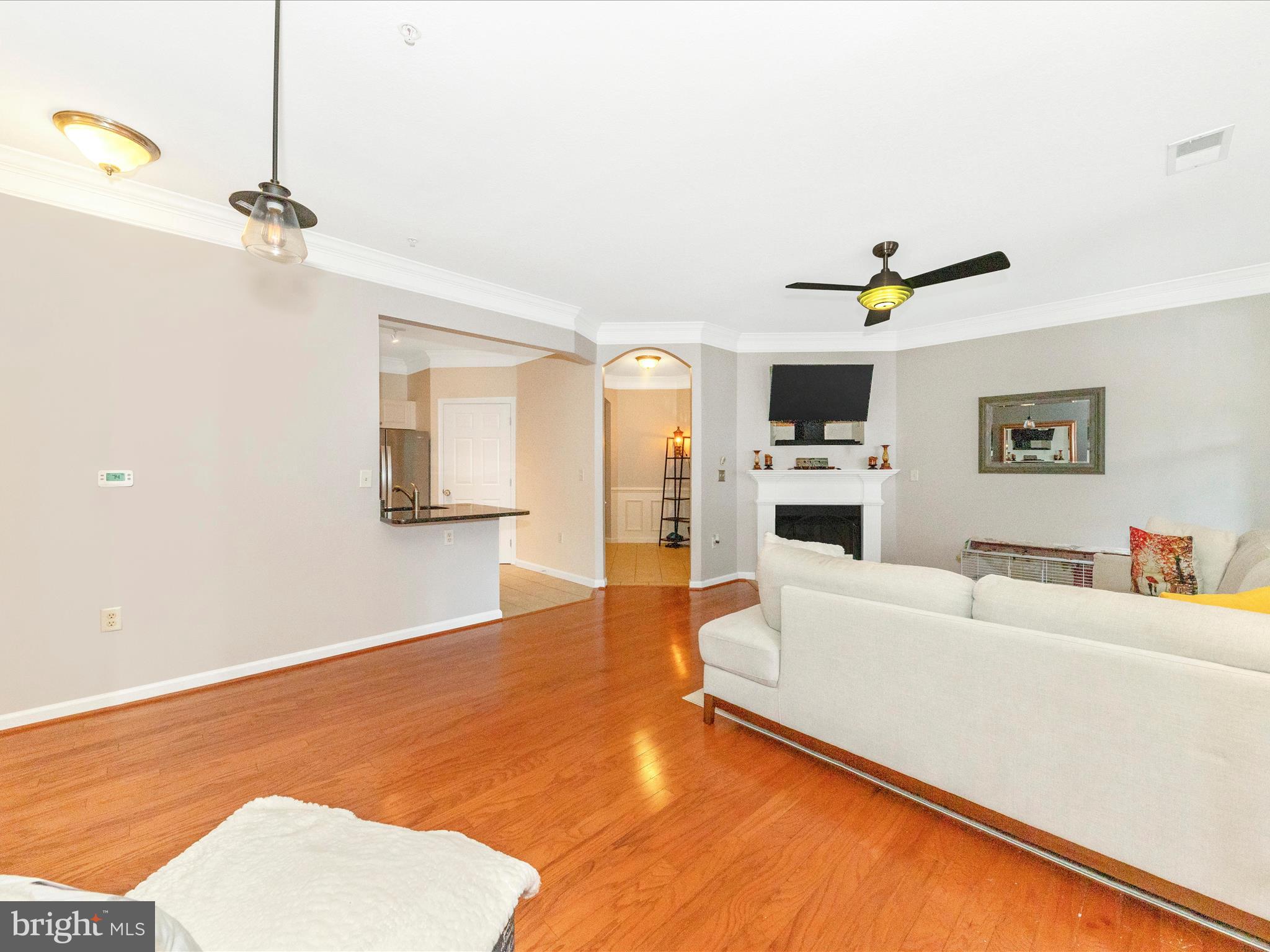 7 Booth Street, Unit 201 Gaithersburg, MD 20878 - Photo 4 of 67 a living room with furniture and a flat screen tv