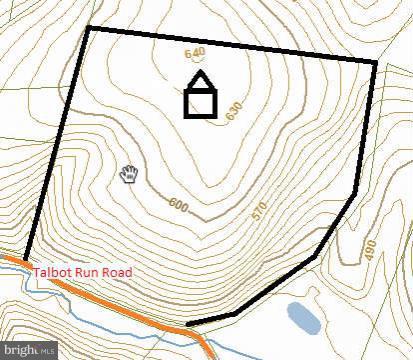 8231 Talbot Run Road Mount Airy, MD 21771 - Photo 11 of 13 Topographic map: home site at top of knoll