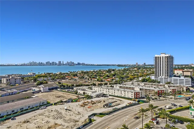 a view of a city with tall buildings