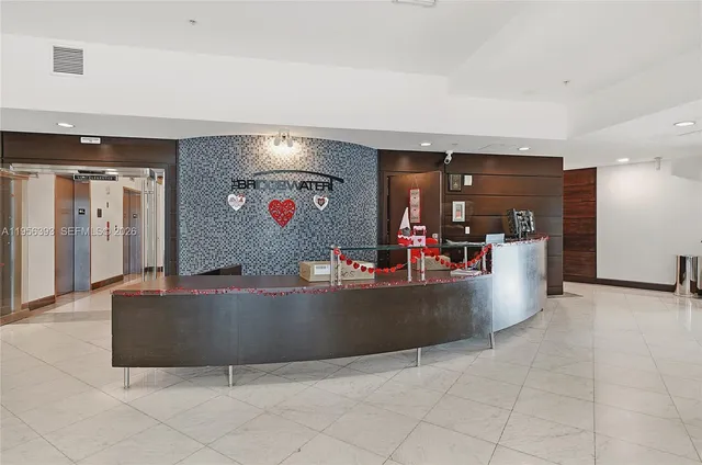 a view of a balcony with an ocean view
